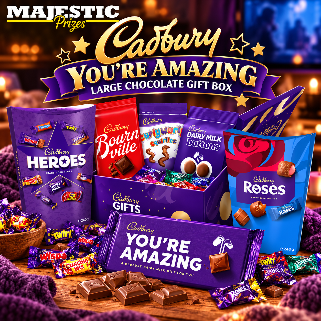 Back again - Cadbury “You’re Amazing” Large Chocolate Gift Box – Packed with Cadbury Favourites!