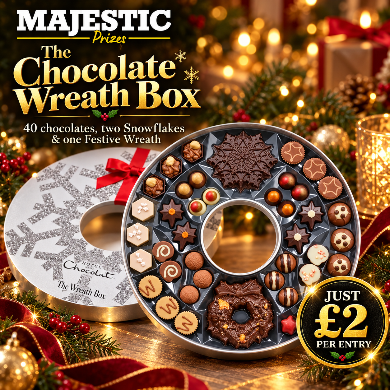 Win the Hotel Chocolat Christmas Chocolate Wreath Box – Worth £49.95!