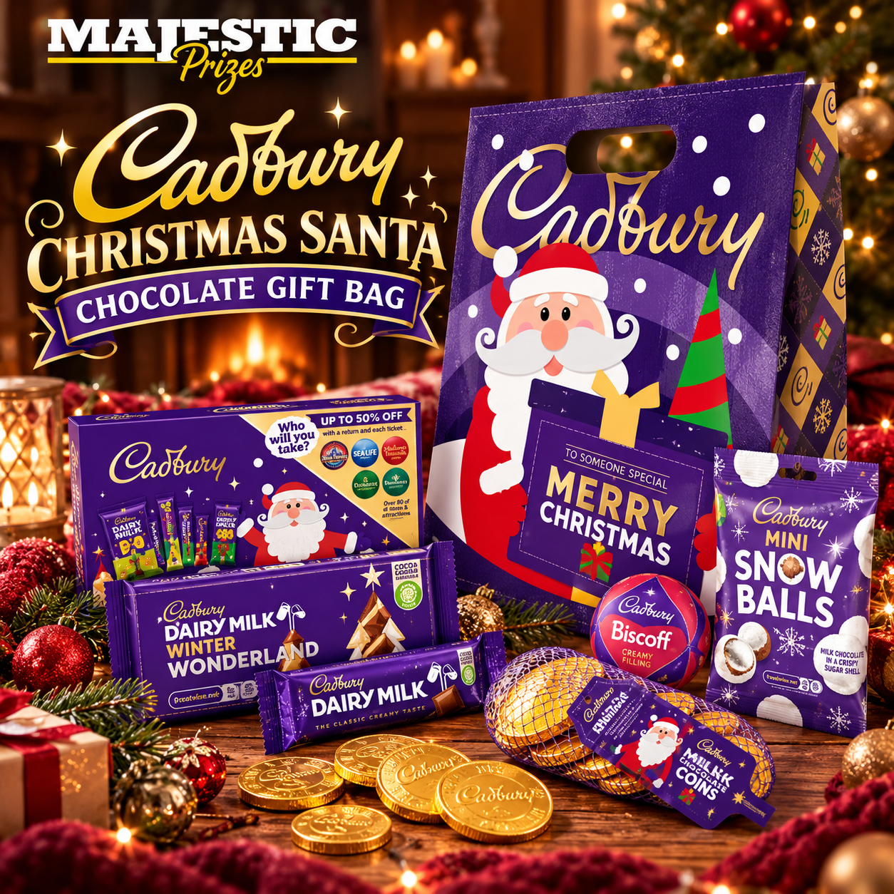 Cadbury Christmas Santa Chocolate Gift Bag – A Festive Chocolate Treat!