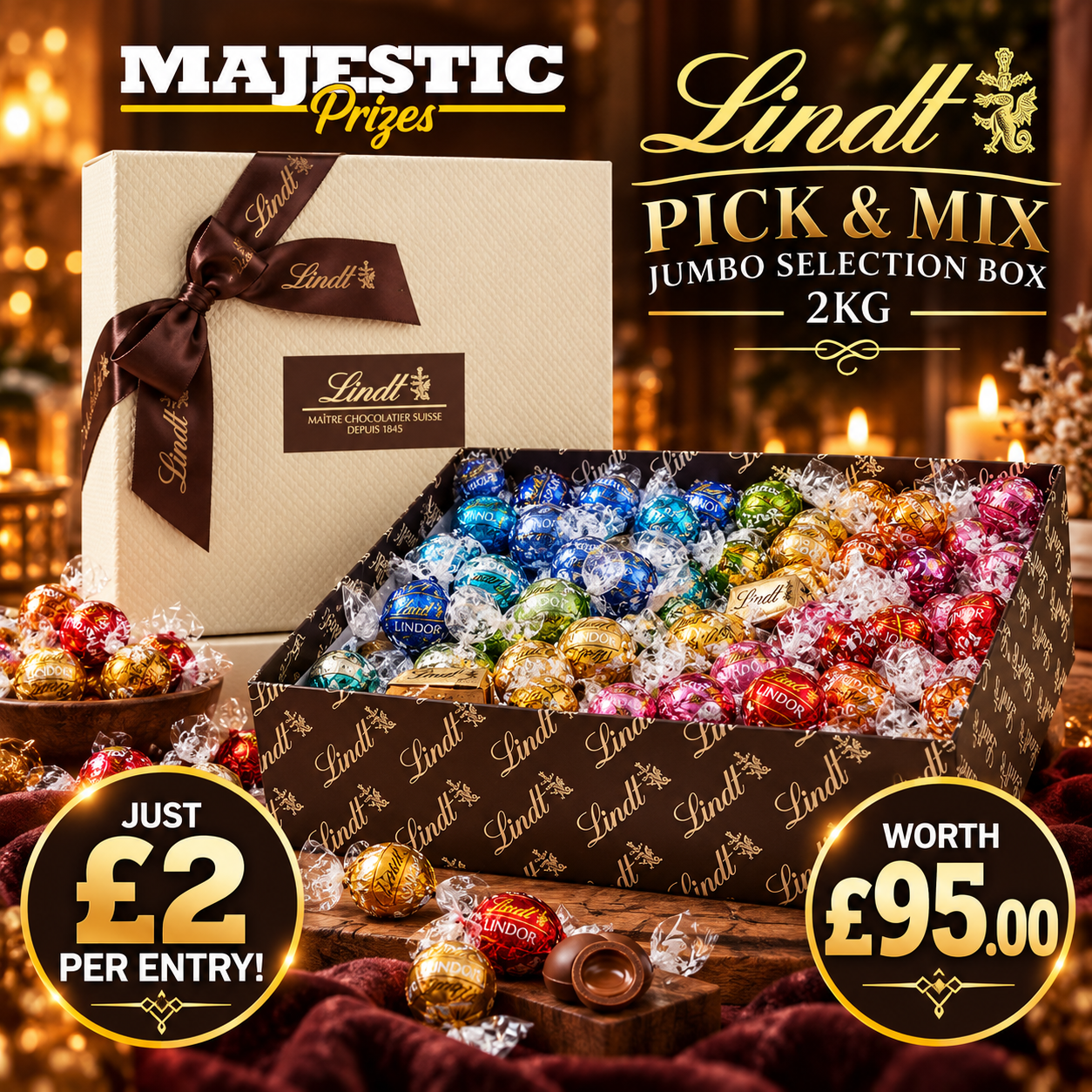 Best of Lindt Chocolate Bundle 2.5kg – Worth £90