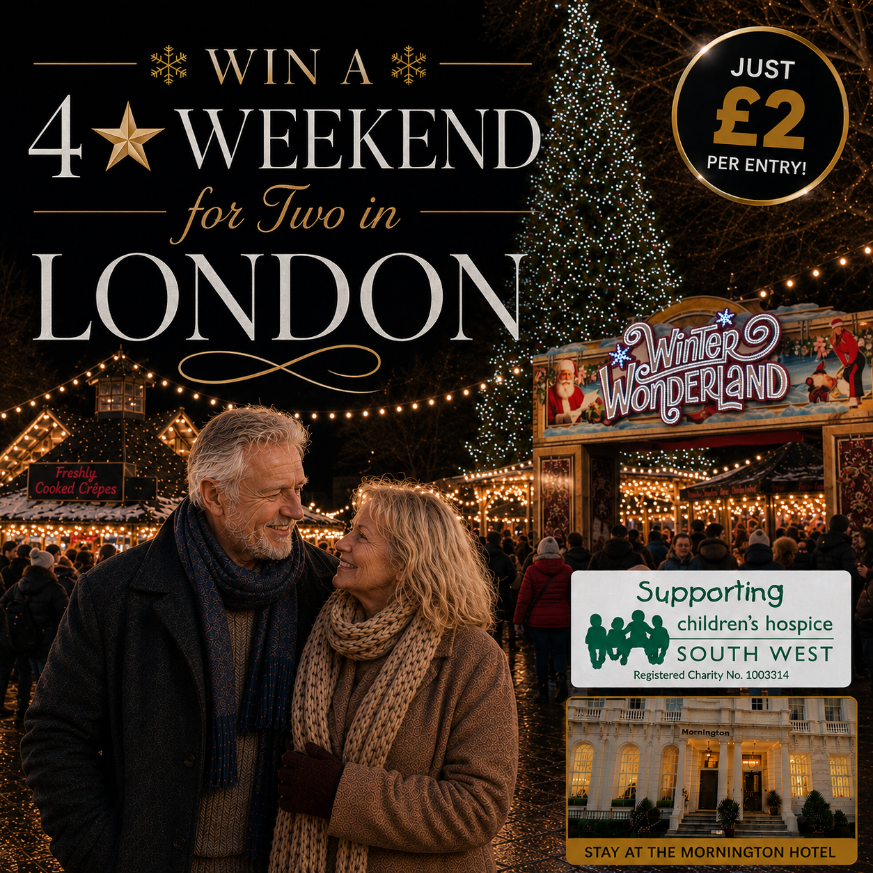 Win a £620 London Winter Wonderland Break for Two – 4★ Hotel, Rail Travel & Tickets Included!