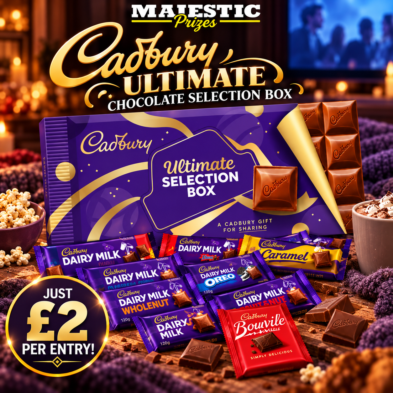 Cadbury Ultimate Chocolate Selection Box – Packed with 10 Chocolate Bars!