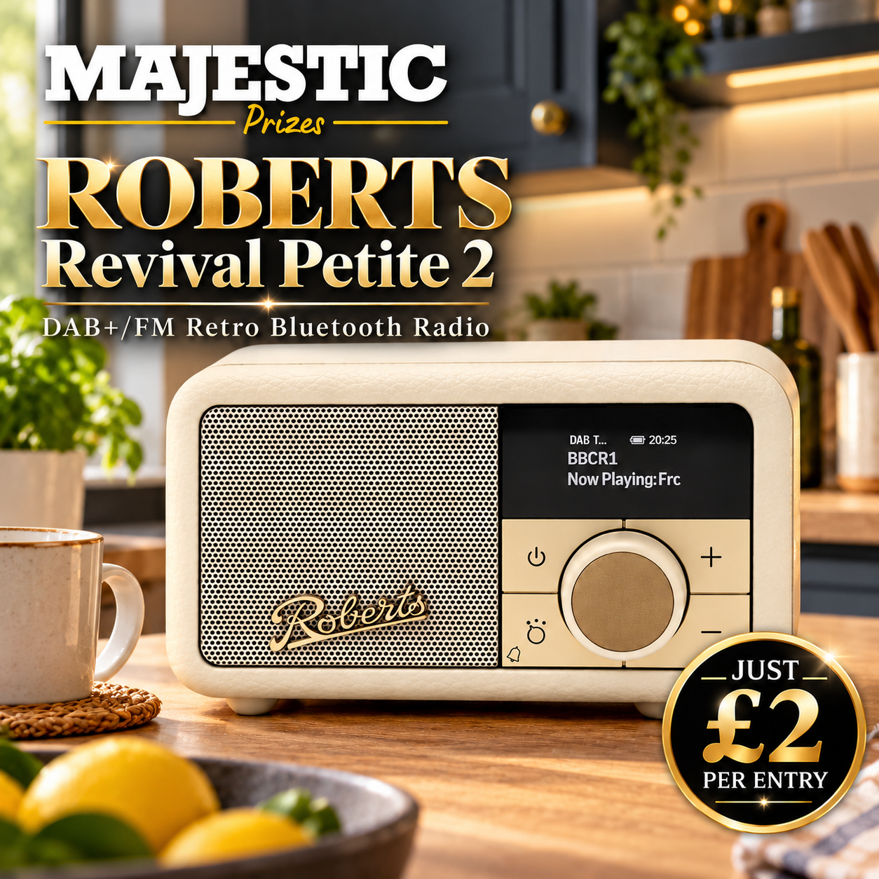 Win a Roberts Revival Petite 2 Retro Bluetooth Radio – Worth £99.99!
