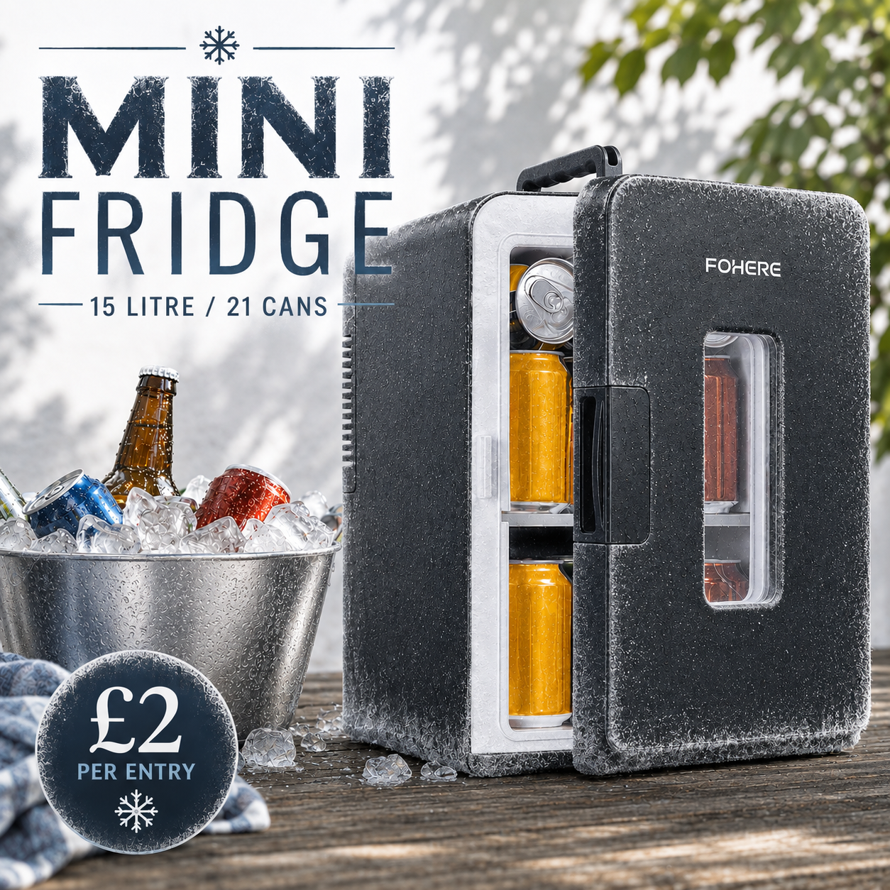 Win A Mini Fridge – 15L / 21 Can Cooler & Warmer worth £60!