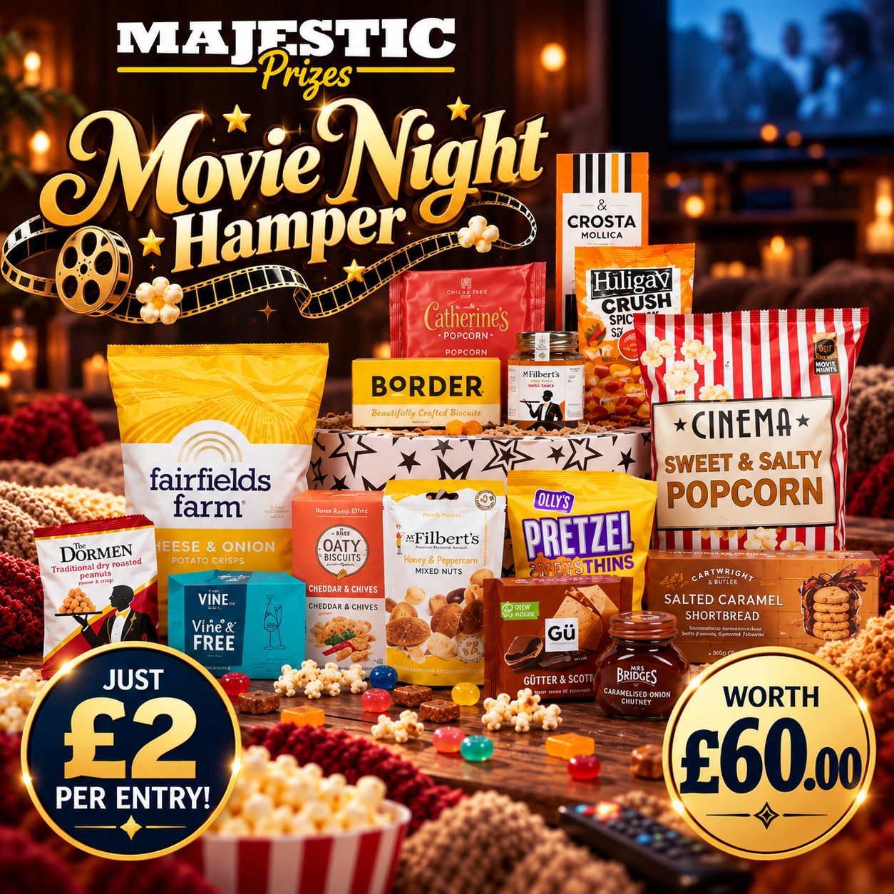 Ultimate Movie Night Hamper – Worth £60