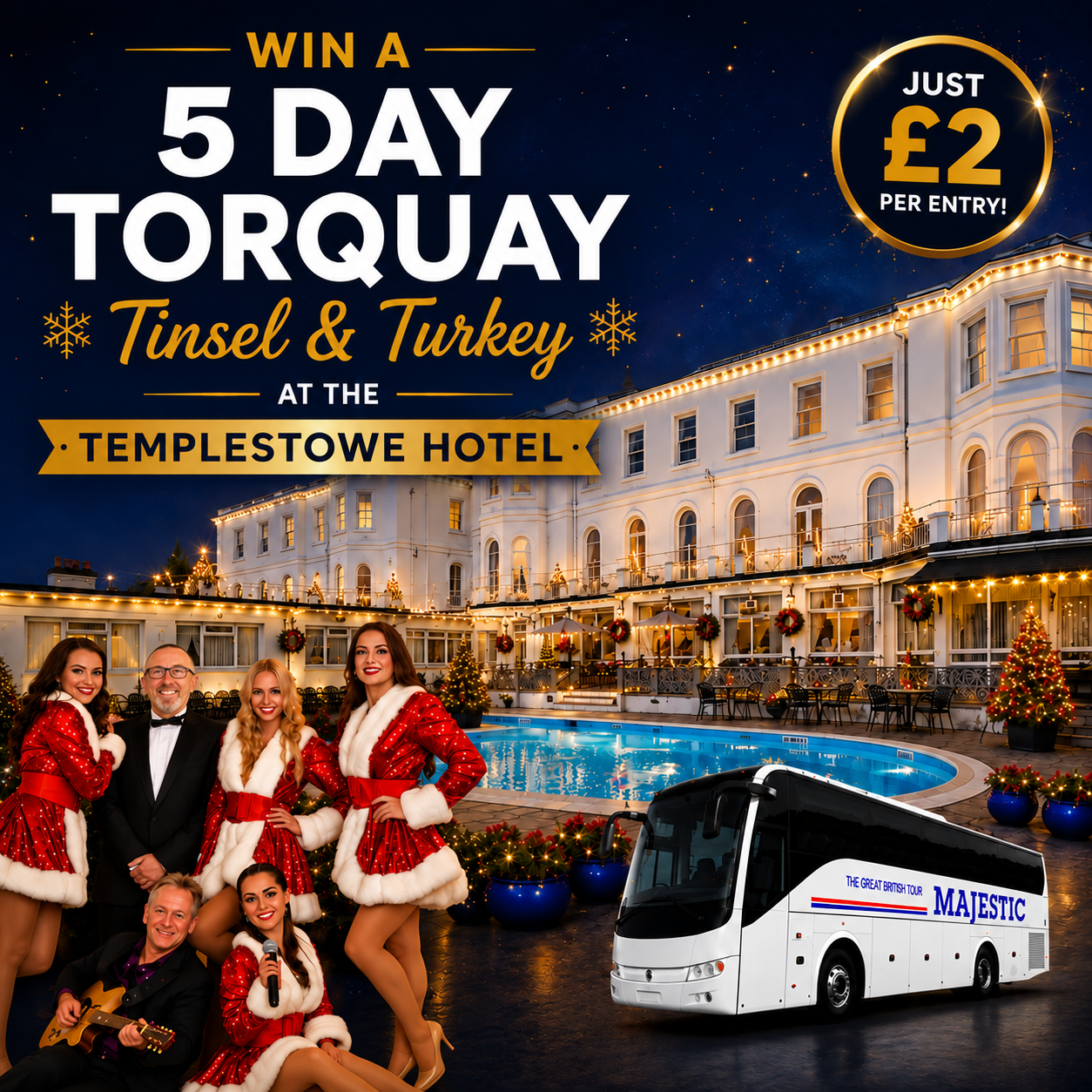 Win a 5-Day Tinsel & Turkey Break for Two Worth £880 – OR Take £500 Cash! 🎄