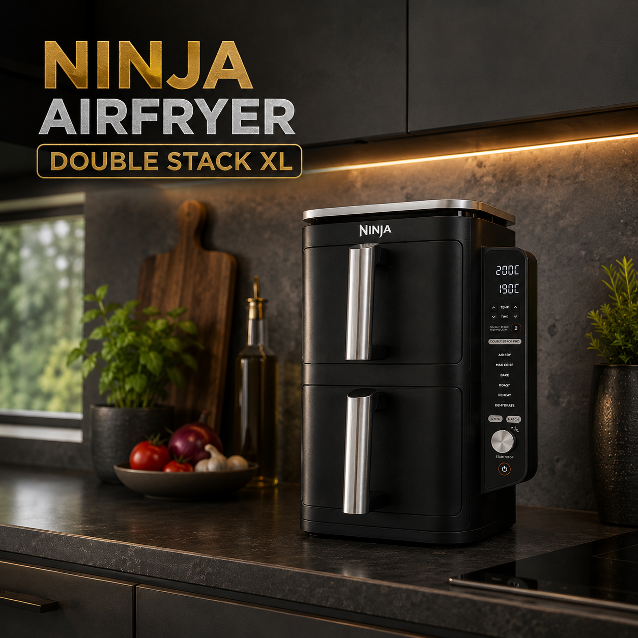 NINJA FRYER DOUBLE STACK XL
