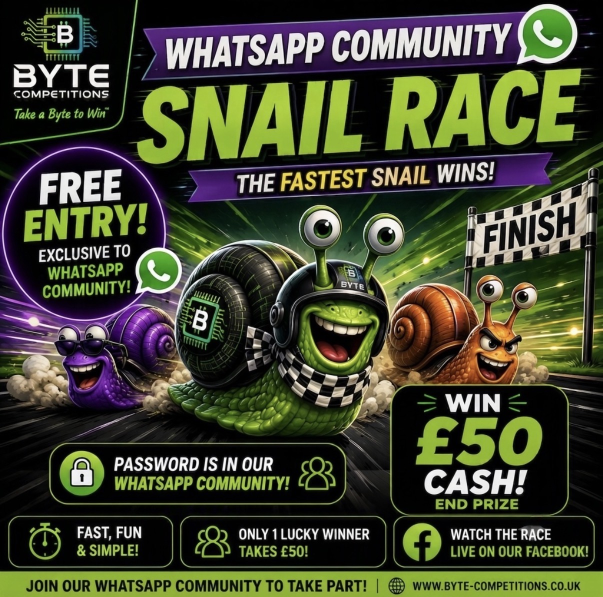 WhatsApp Exclusive Snail Race