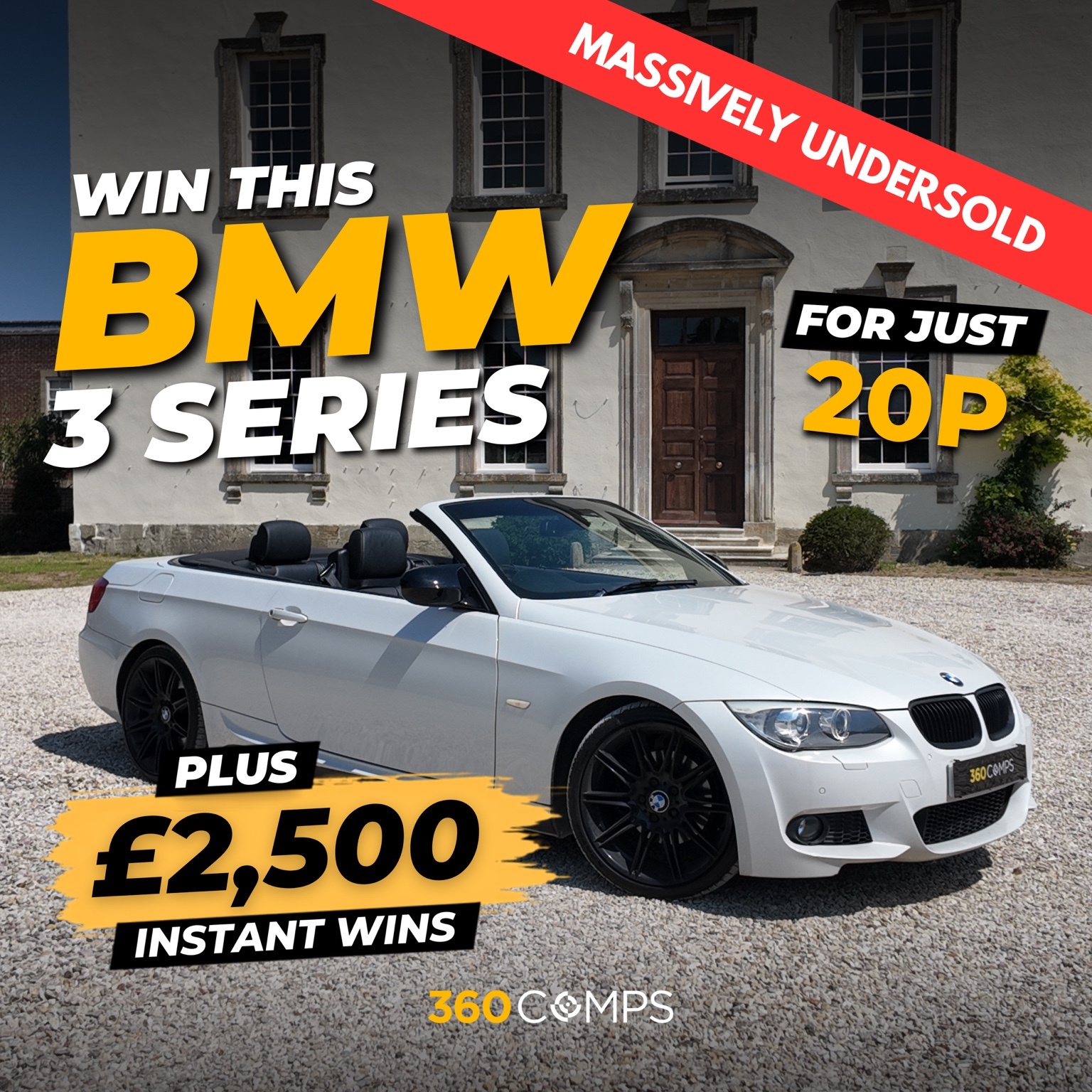 🚘 WIN BMW 320D M Sport Convertible WORTH £7,500 – Plus £2,500 Instant Wins!