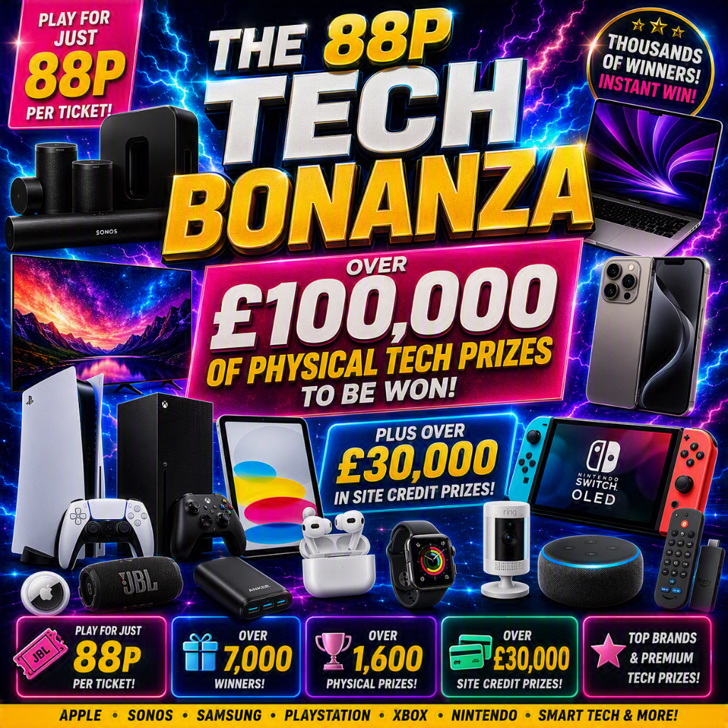 🚀 THE 88P TECH INSTANT WIN BONANZA - £100,000 Prize Pool!