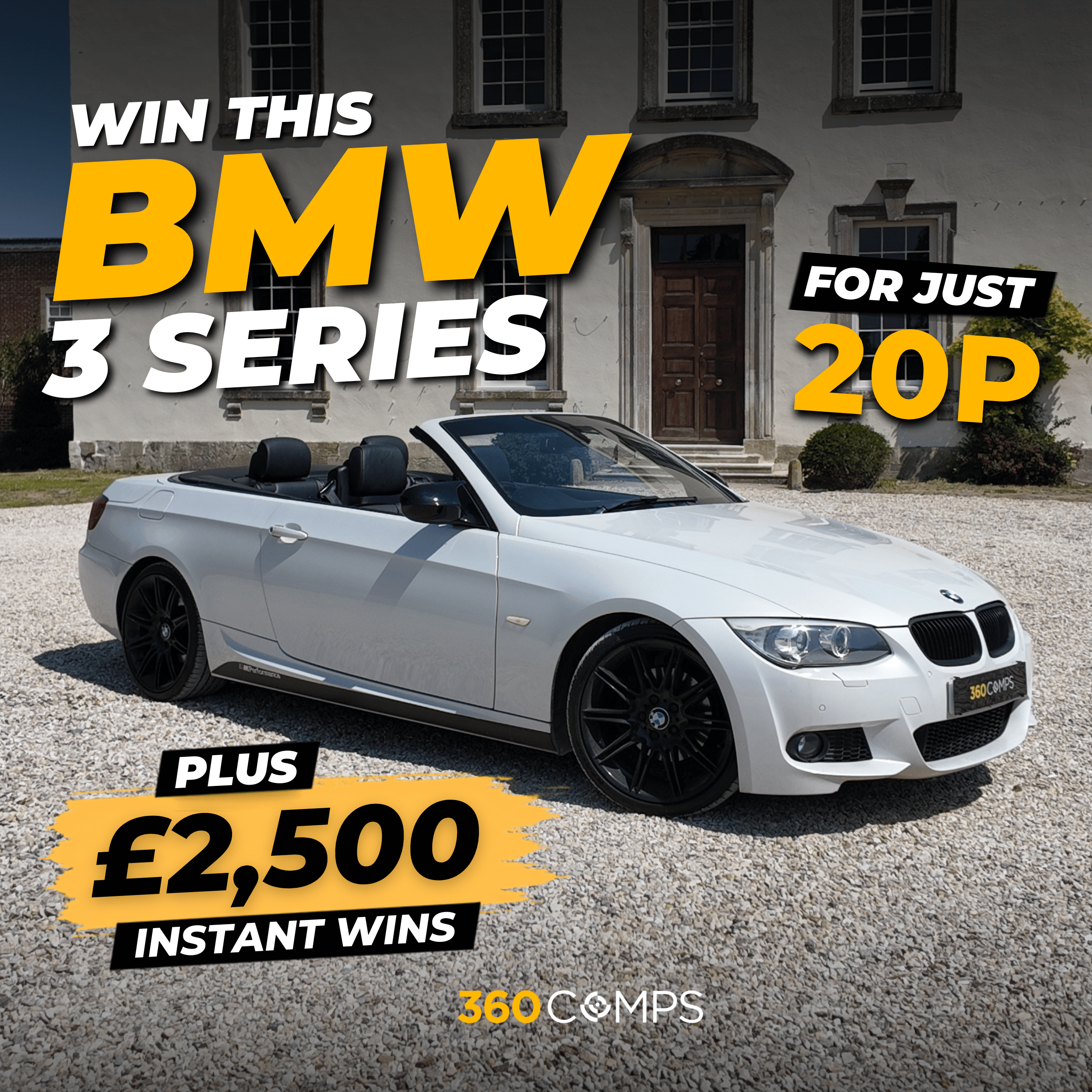 🚘 WIN BMW 320D M Sport Convertible WORTH £7,500 – Plus £2,500 Instant Wins!