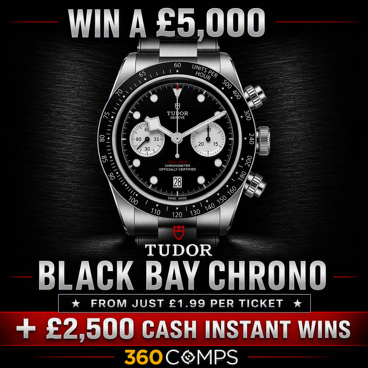 ⌚ WIN A £5,000 TUDOR BLACK BAY CHRONO + £2,500 IN CASH INSTANT WINS!