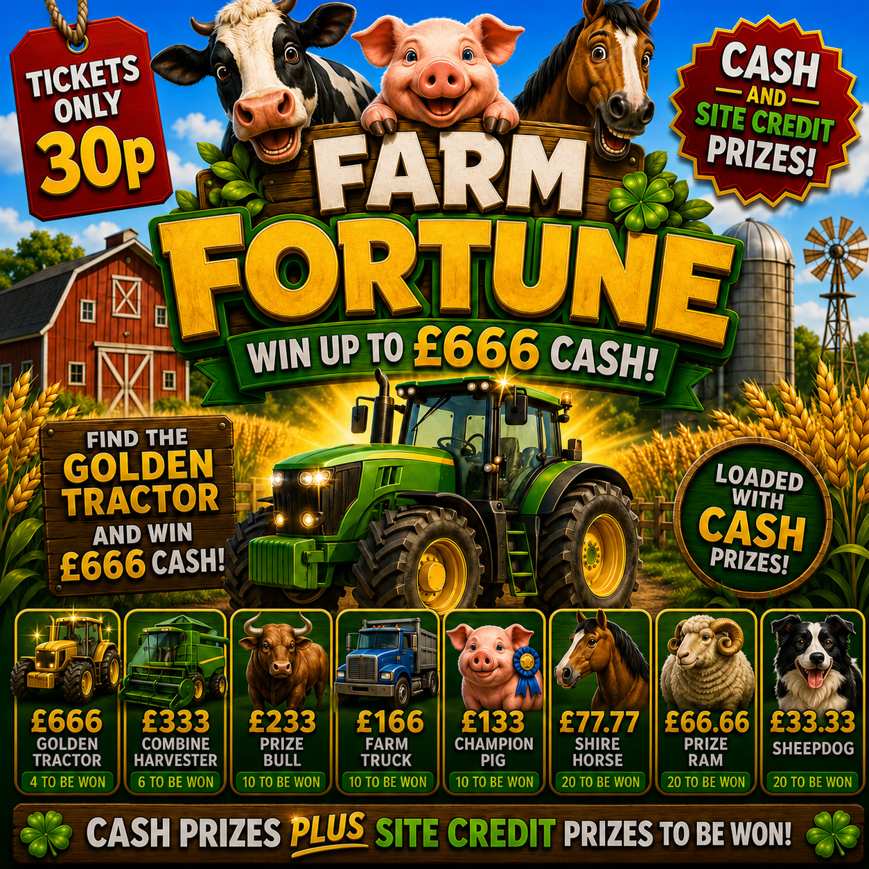 Farm Fortune - Golden Tractors REAL Cash!