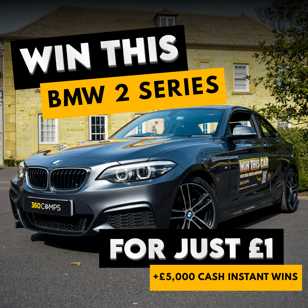 Win a BMW 218i M Sport worth £10,000 + £5,000 of Cash Instant Wins