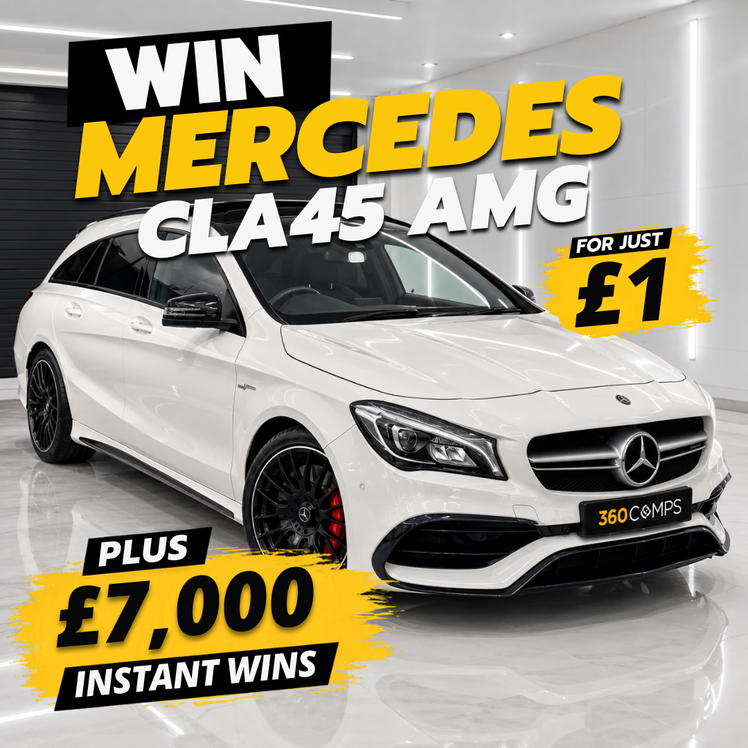 🔥 Win a Mercedes CLA45 AMG WORTH £17k + £7k Instant Wins!