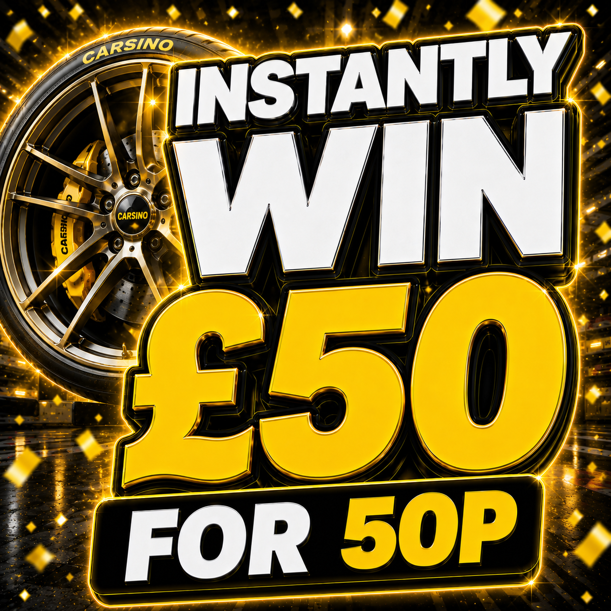 Wheels of Wealth - 50 x £50 Low Odds Instant Win