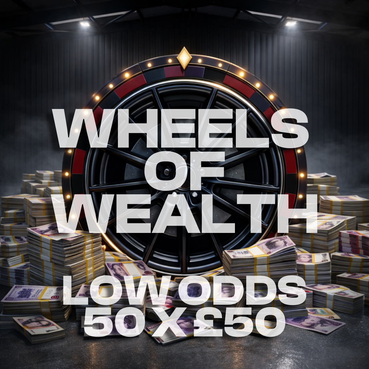 Wheels of Wealth - 50 x £50 Low Odds Instant Win