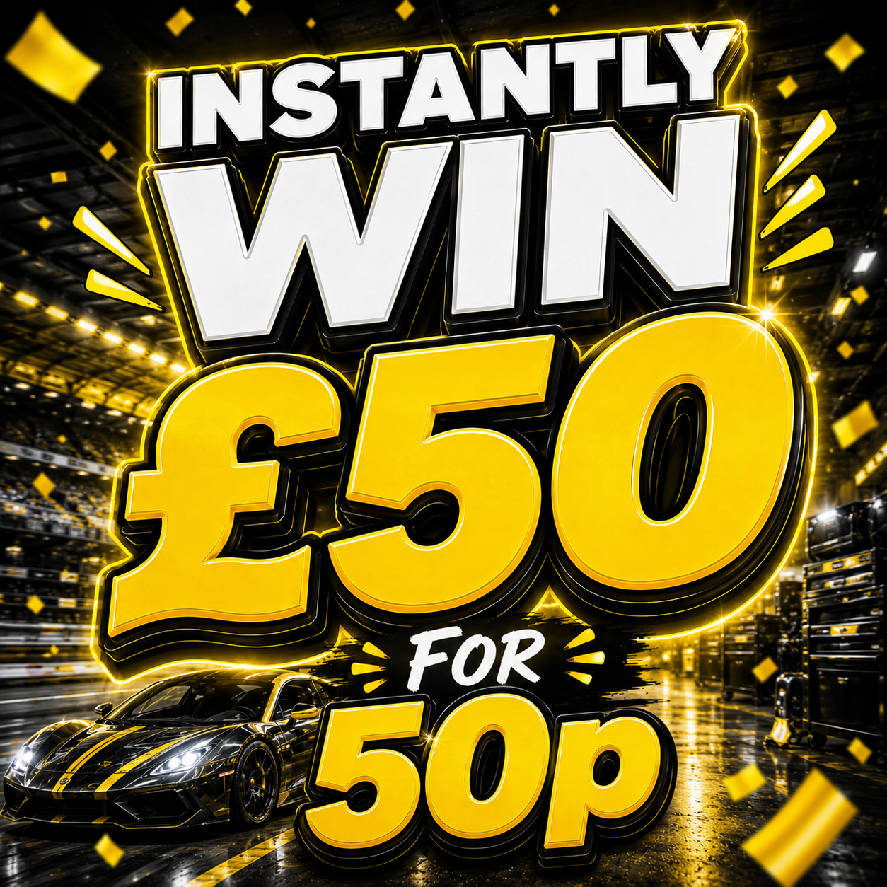 Wheels of Wealth - 50 x £50 Low Odds Instant Win