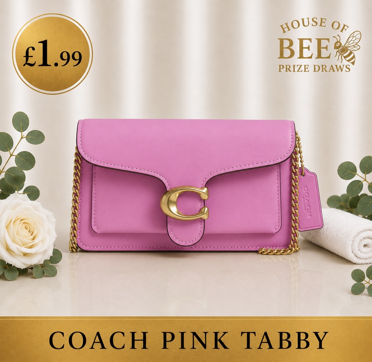 Coach Pink Chain Tabby RRP £300