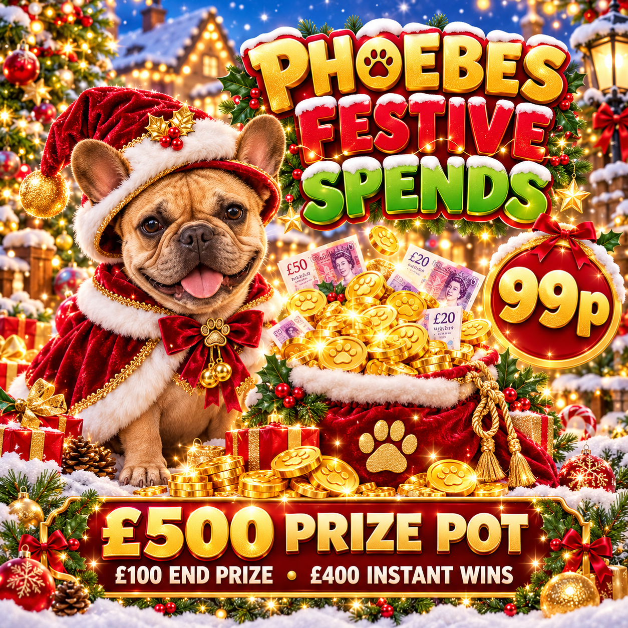 Phoebe's Festive Spends- £500 Prize Pot - £100 End Prize