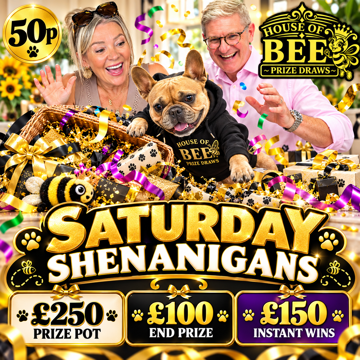 Saturday Shenanigans - £250 Prize Pot - £100 End Prize