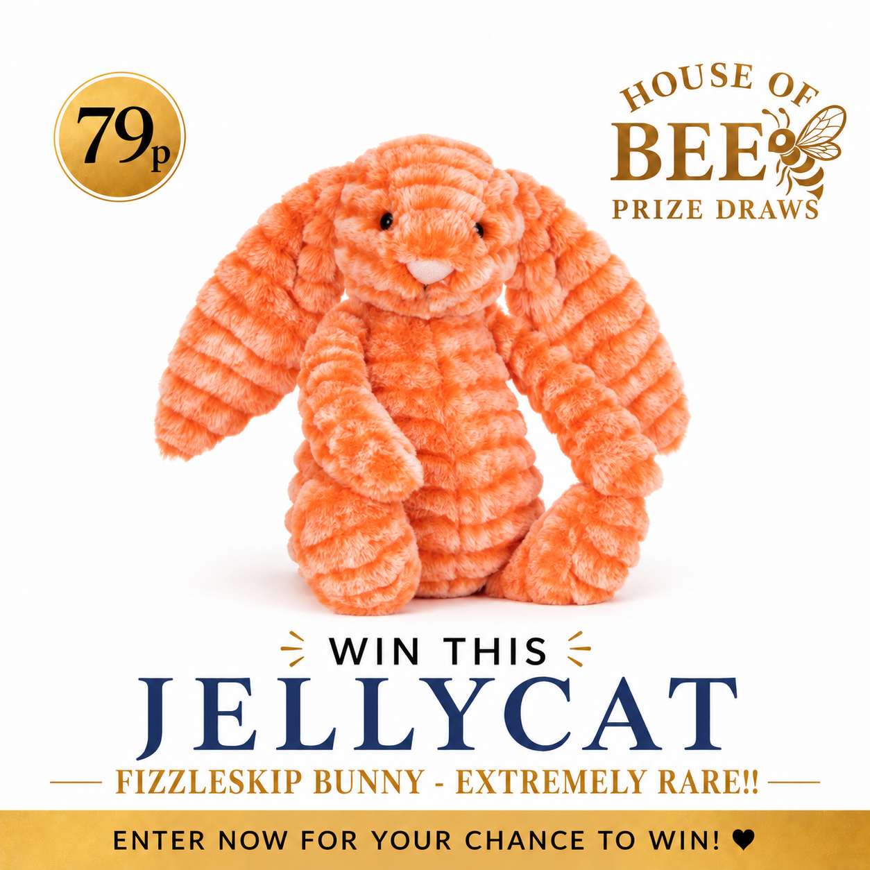 Win Jellycat Fizzleskip Bunny (Extremely Rare)