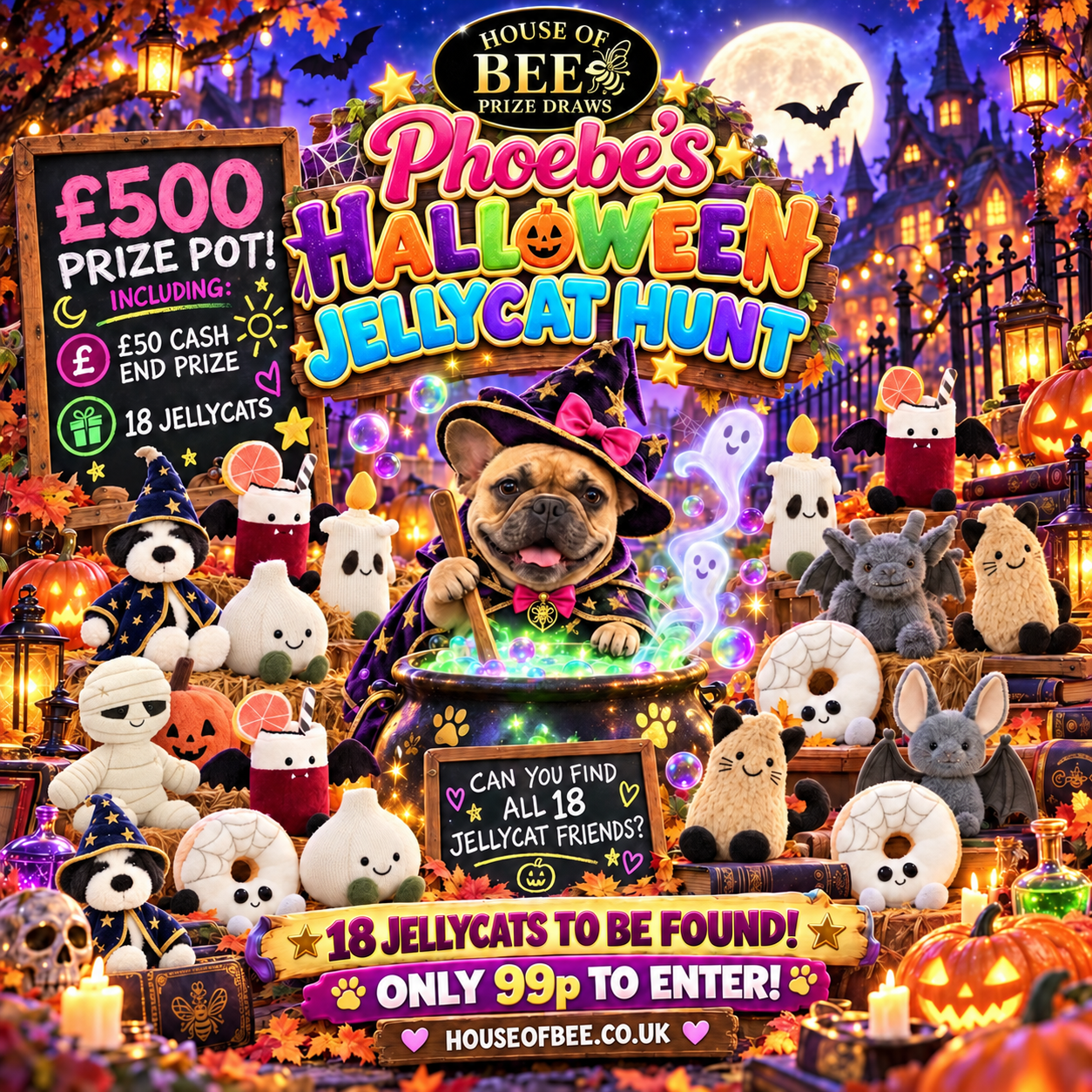Phoebes Halloween Jellycat Hunt -£500 Prize Pot