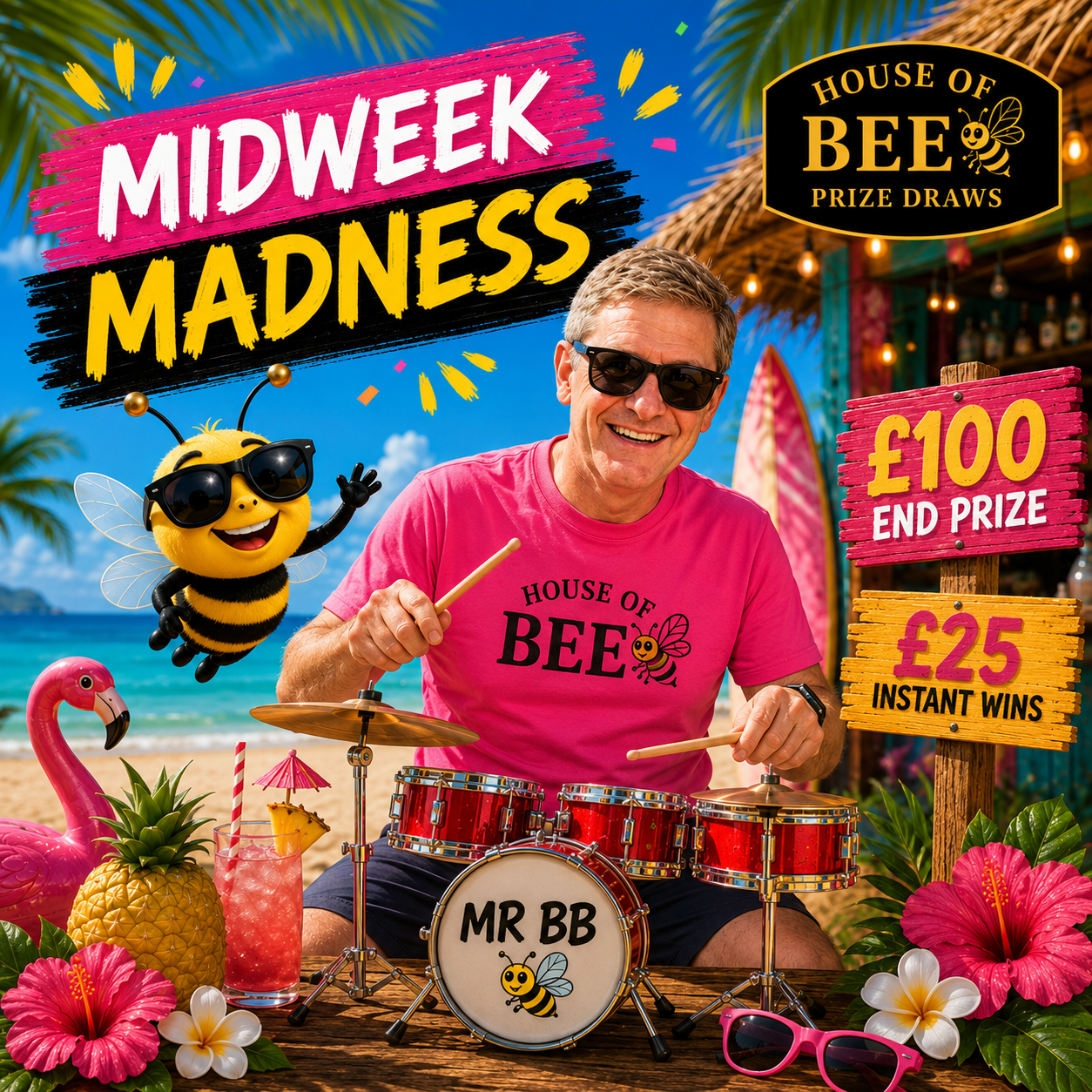 Midweek Madness - £100 End Prize - £25 Instant Wins