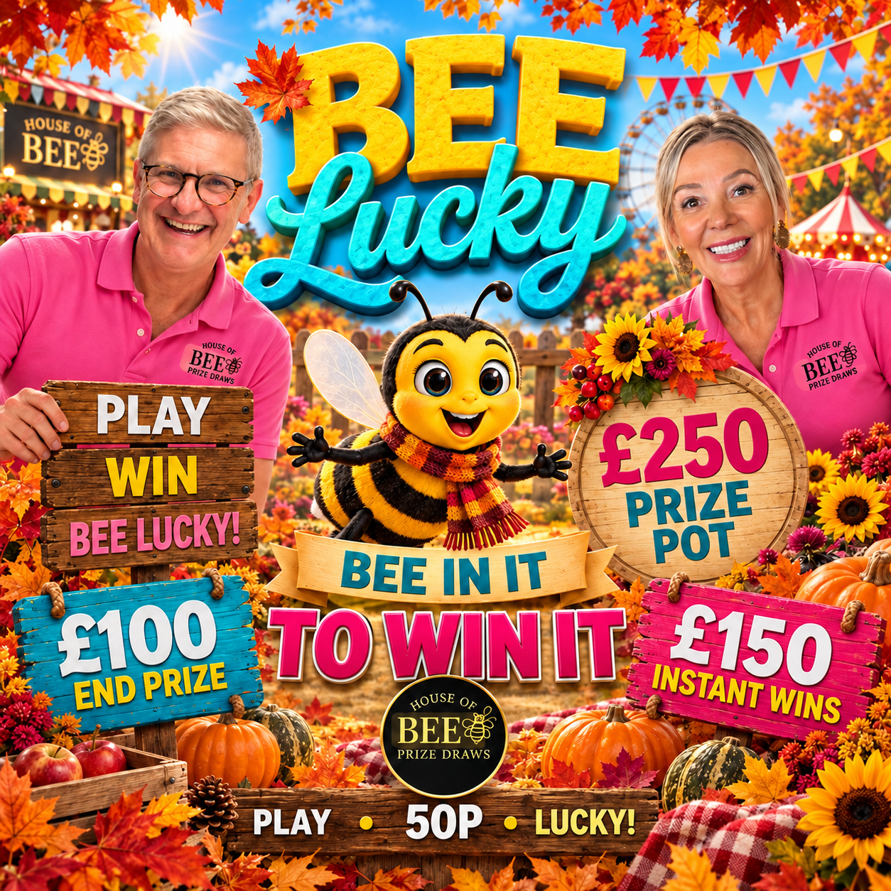 Bee Lucky- £250 Prize Pot - £100 End Prize