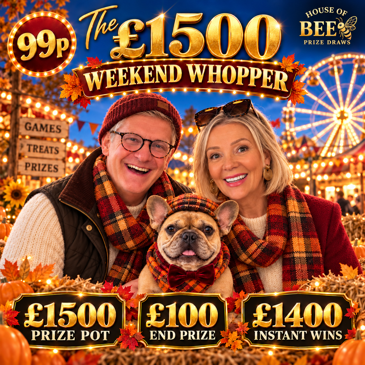 The Weekend Whopper- £1500 Prize Pot- £100 End Prize
