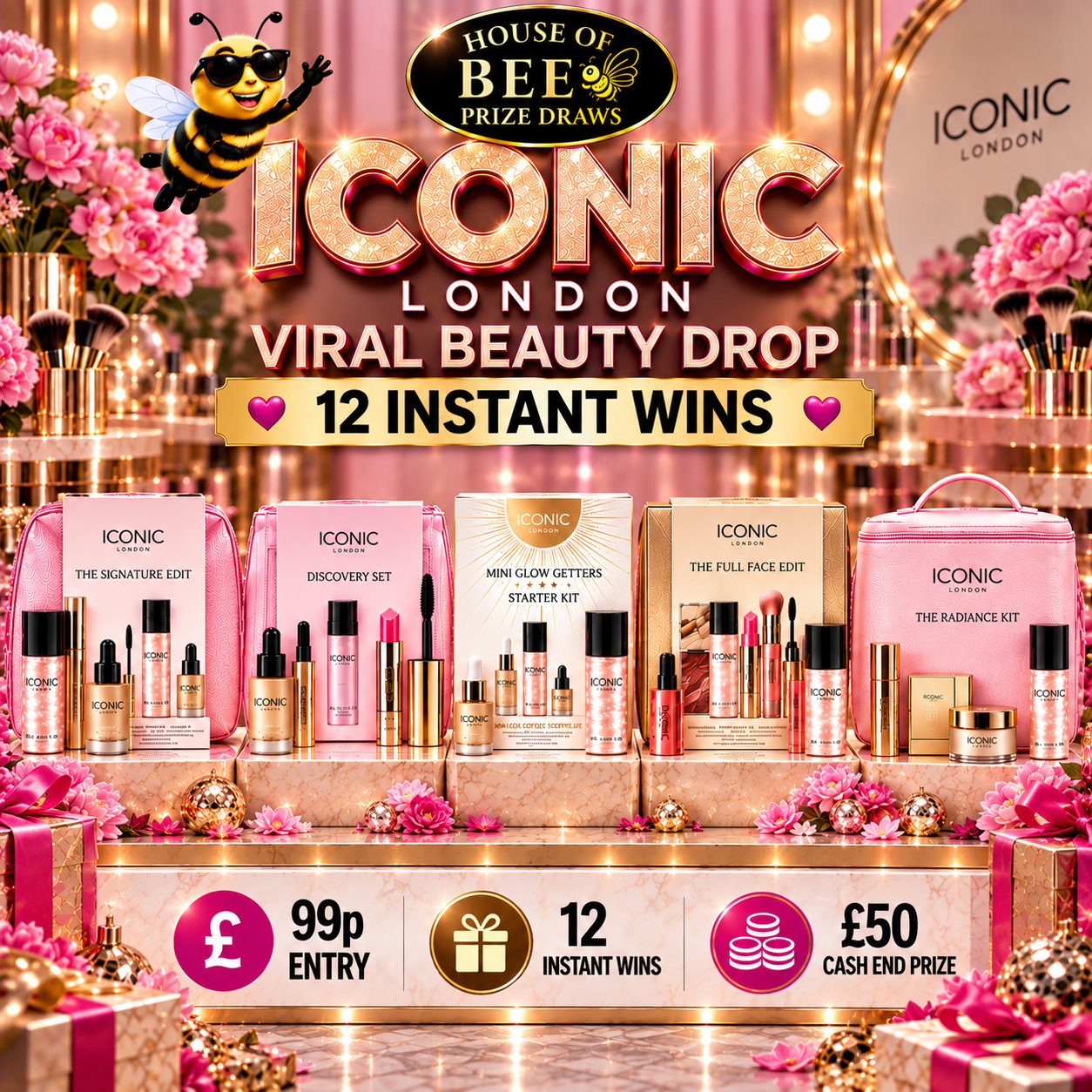 Win 12 Iconic London Makeup Sets- £50 End Prize