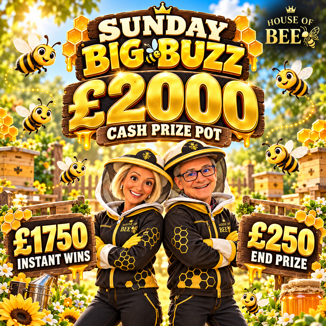 Sunday Big Buzz- £2000 Prize Pot- £250 End Prize