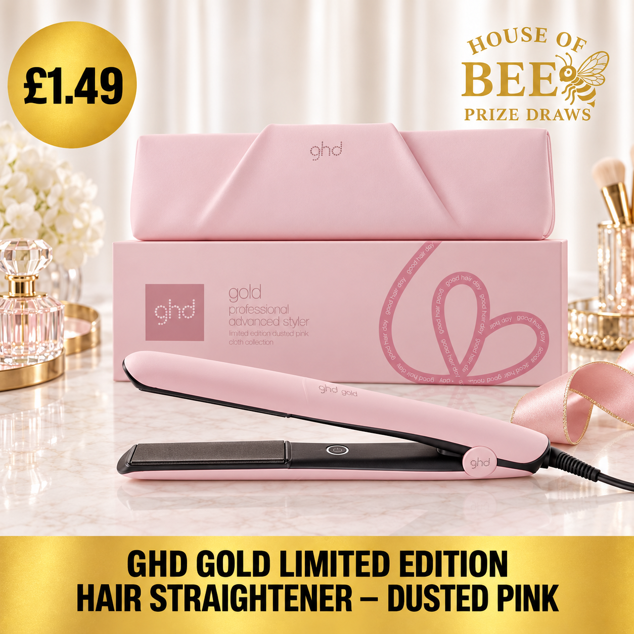 GHD Gold Limited Edition Hair Straightener - Dusted Pink
