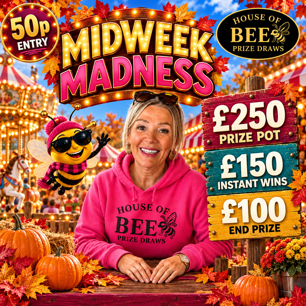 Midweek madness - £250 Prize Pot - £100 End Prize