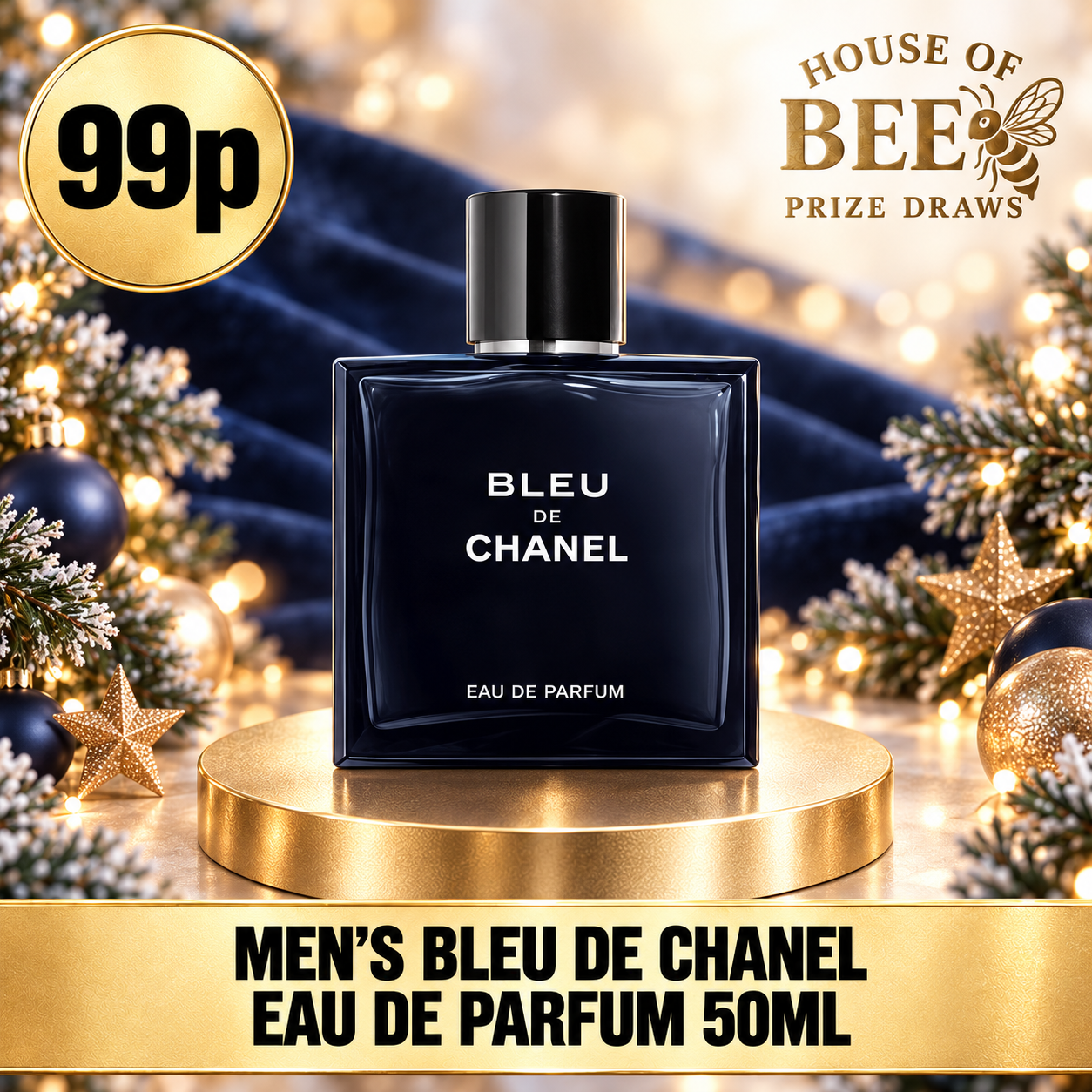 Mens Chanel Bleu Eau de Parfum Set 50 ml