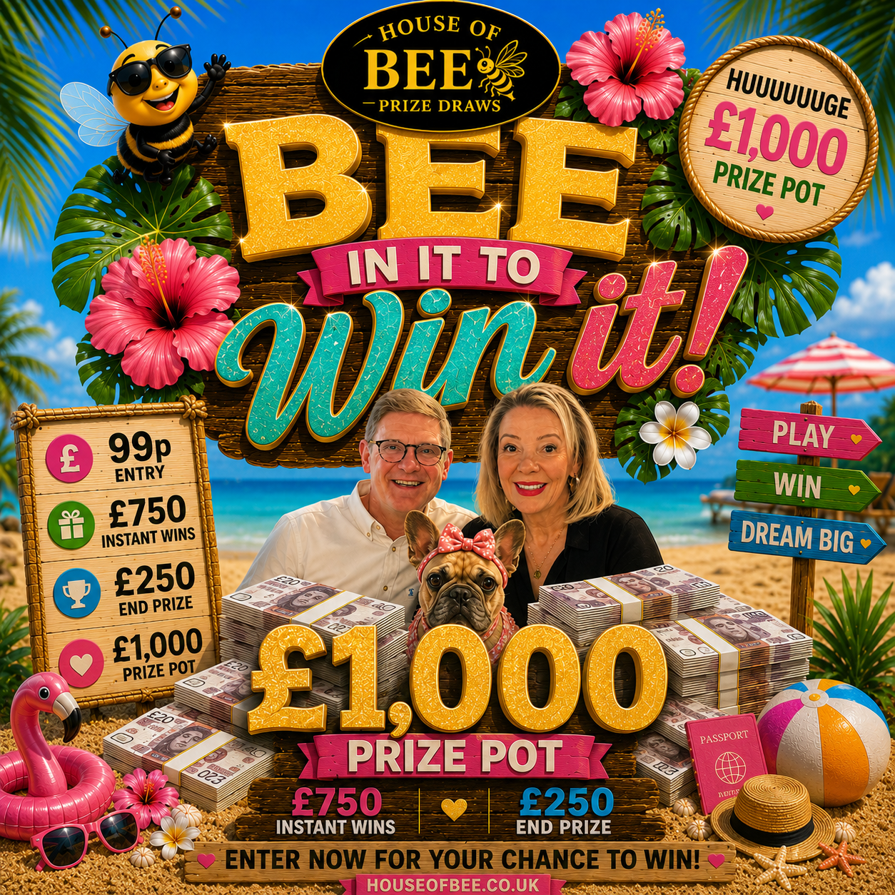 Bee in it to Win it - £1000 Prize Pot- £250 End Prize