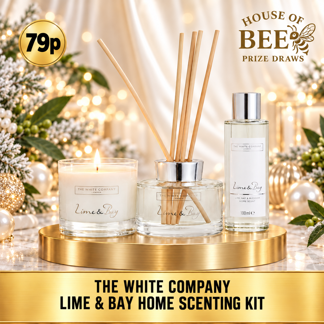 The White Company Lime & Bay Home Scenting Kit