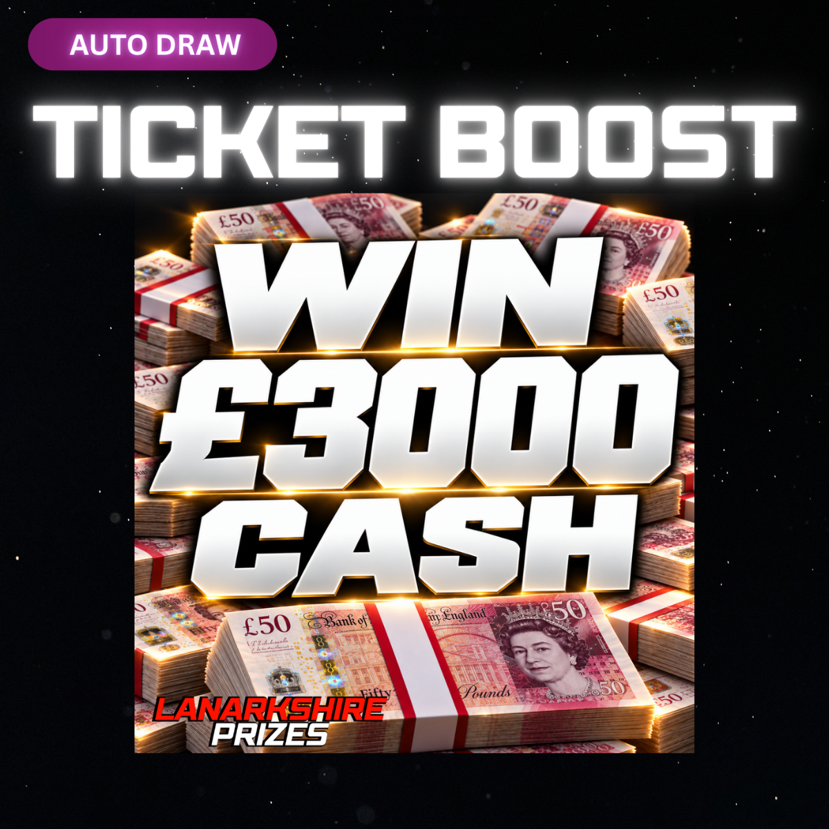 TICKET BOOST | WIN 100 ENTRIES FOR £3000 CASH COMP