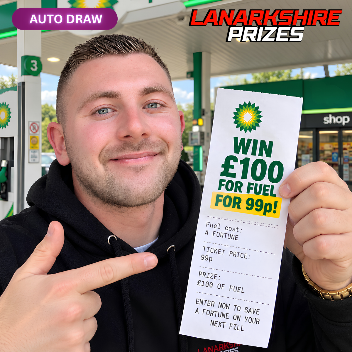 WIN £100 FOR FUEL FOR 99p