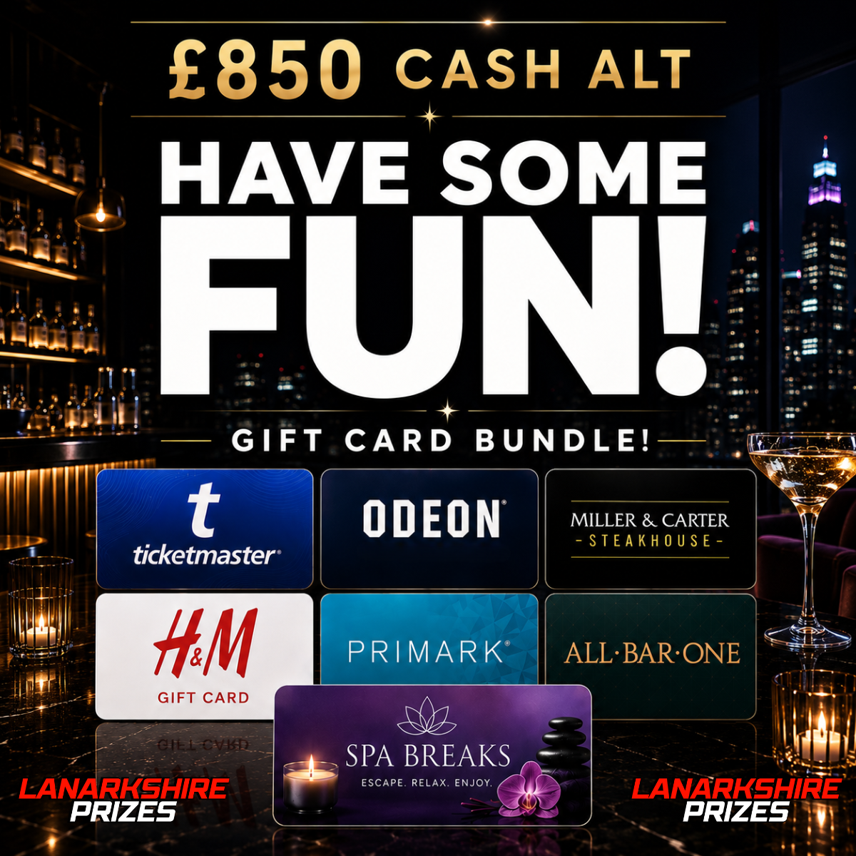 HAVE SOME FUN! £1000 GIFT CARD BUNDLE! | £850 CASH ALT!