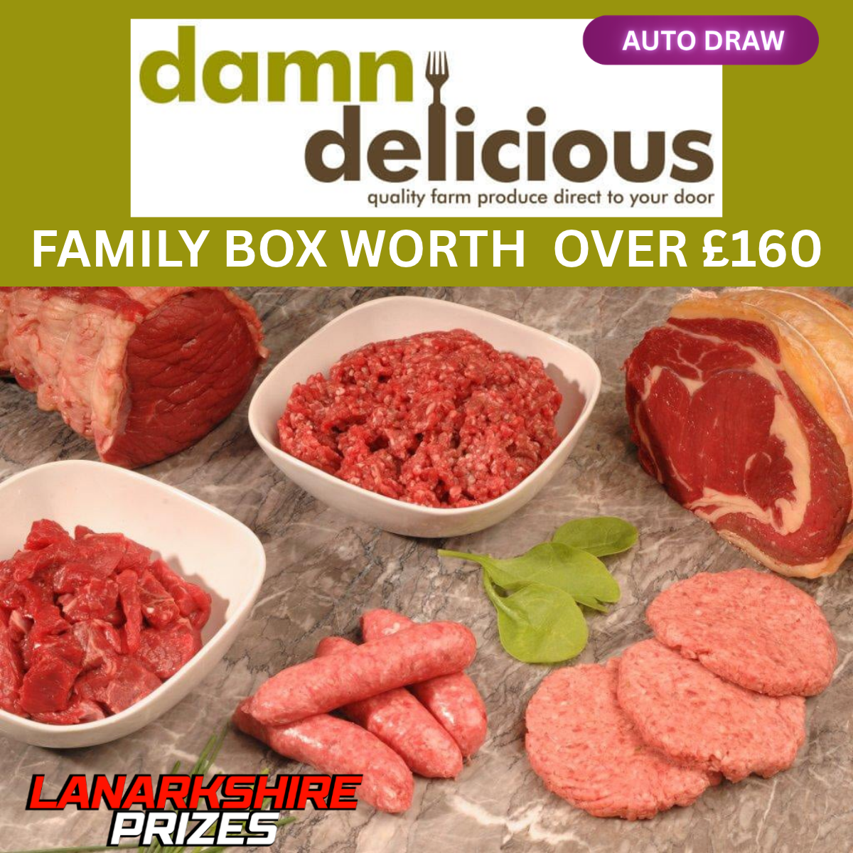 DAMN DELICIOUS (LOCAL BUTCHER) FAMILY MEAT BOX WORTH OVER £160