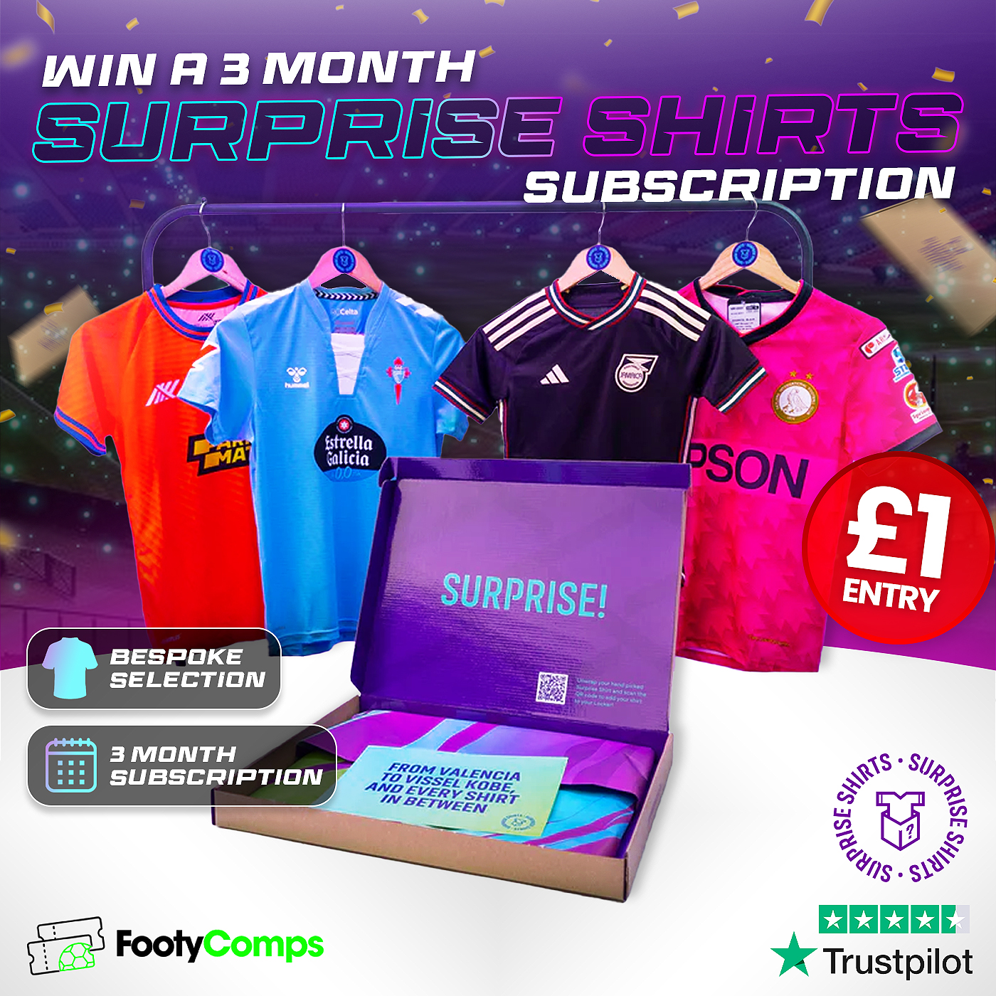 Surprise Shirts 3 Month Subscription!