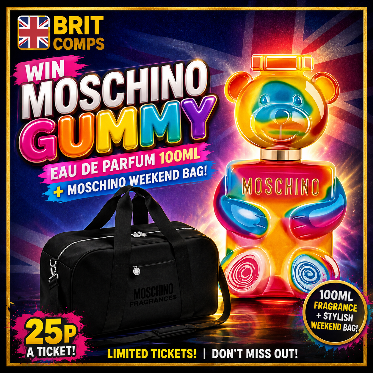 🧸 MOSCHINO GUMMY 100ML EDP + MOSCHINO WEEKEND BAG! 🧸