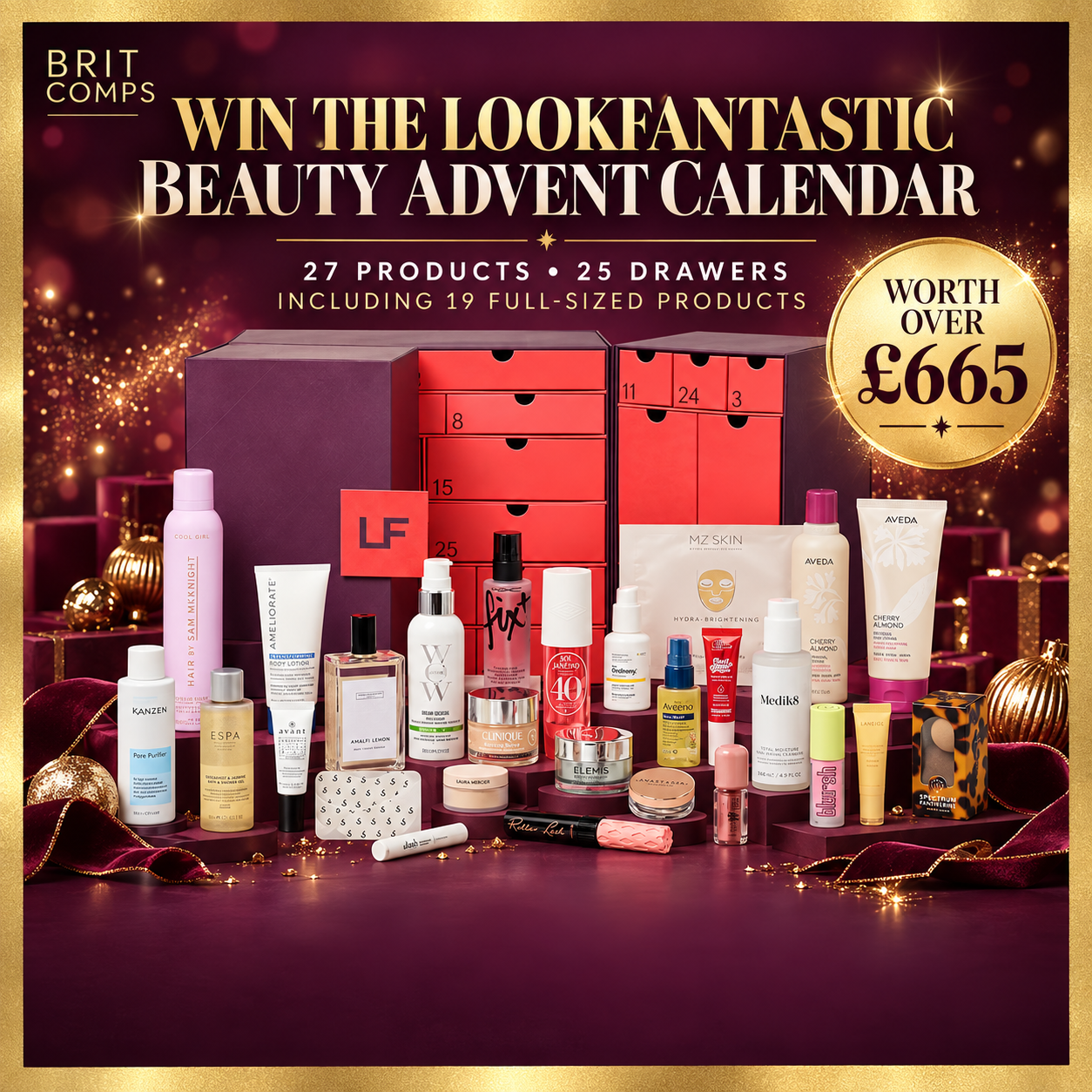 WIN THE LOOKFANTASTIC BEAUTY ADVENT CALENDAR — WORTH OVER £665!