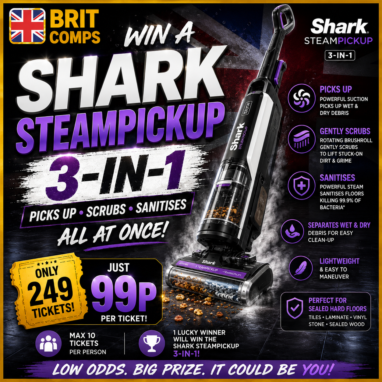 🦈 SHARK STEAMPICKUP 3-IN-1 🦈