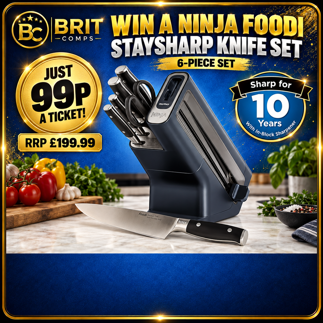 🔪 WIN A NINJA FOODI STAYSHARP 6 PIECE KNIFE SET! 🔪