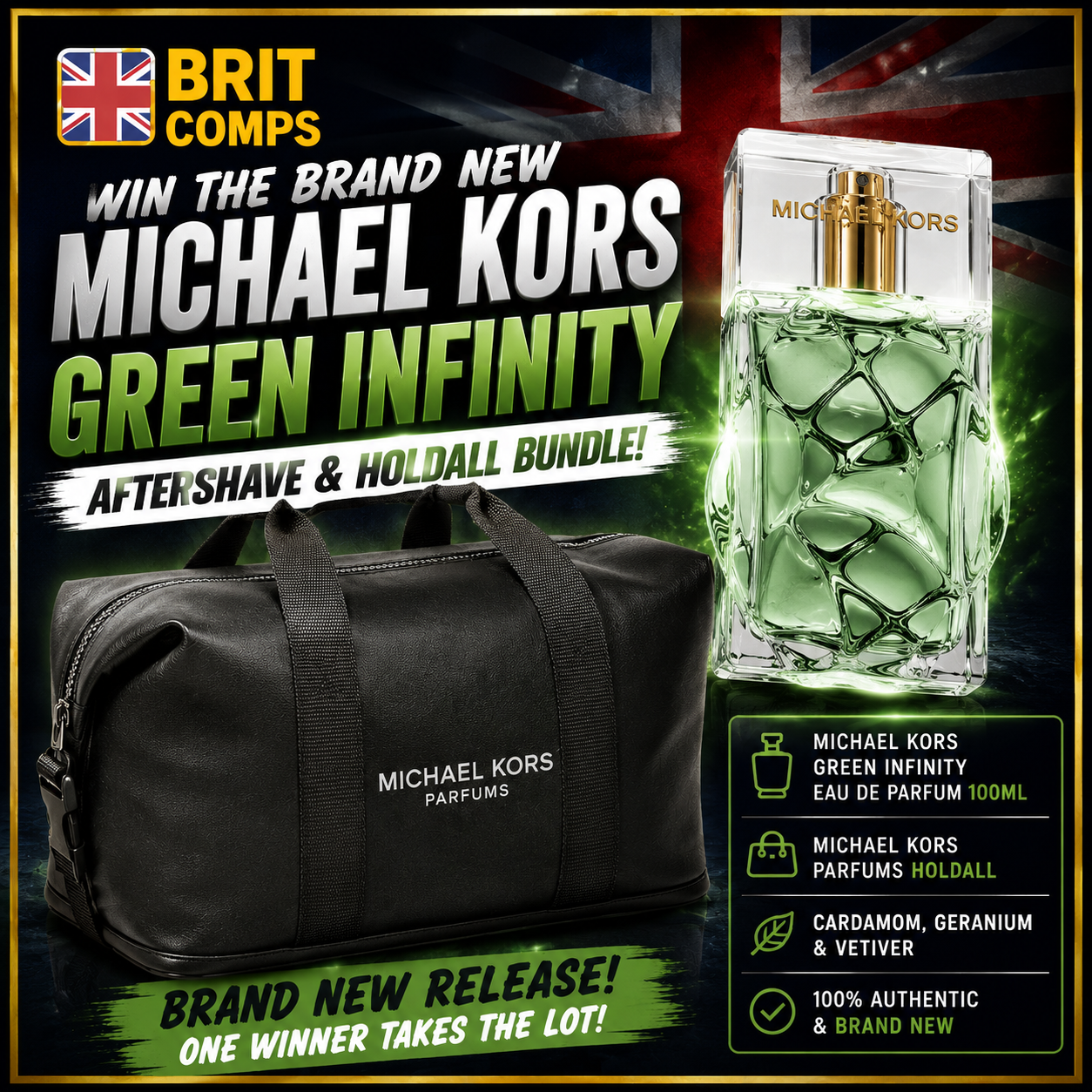 💚 MICHAEL KORS MEN’S AFTERSHAVE & HOLDALL BUNDLE 💚