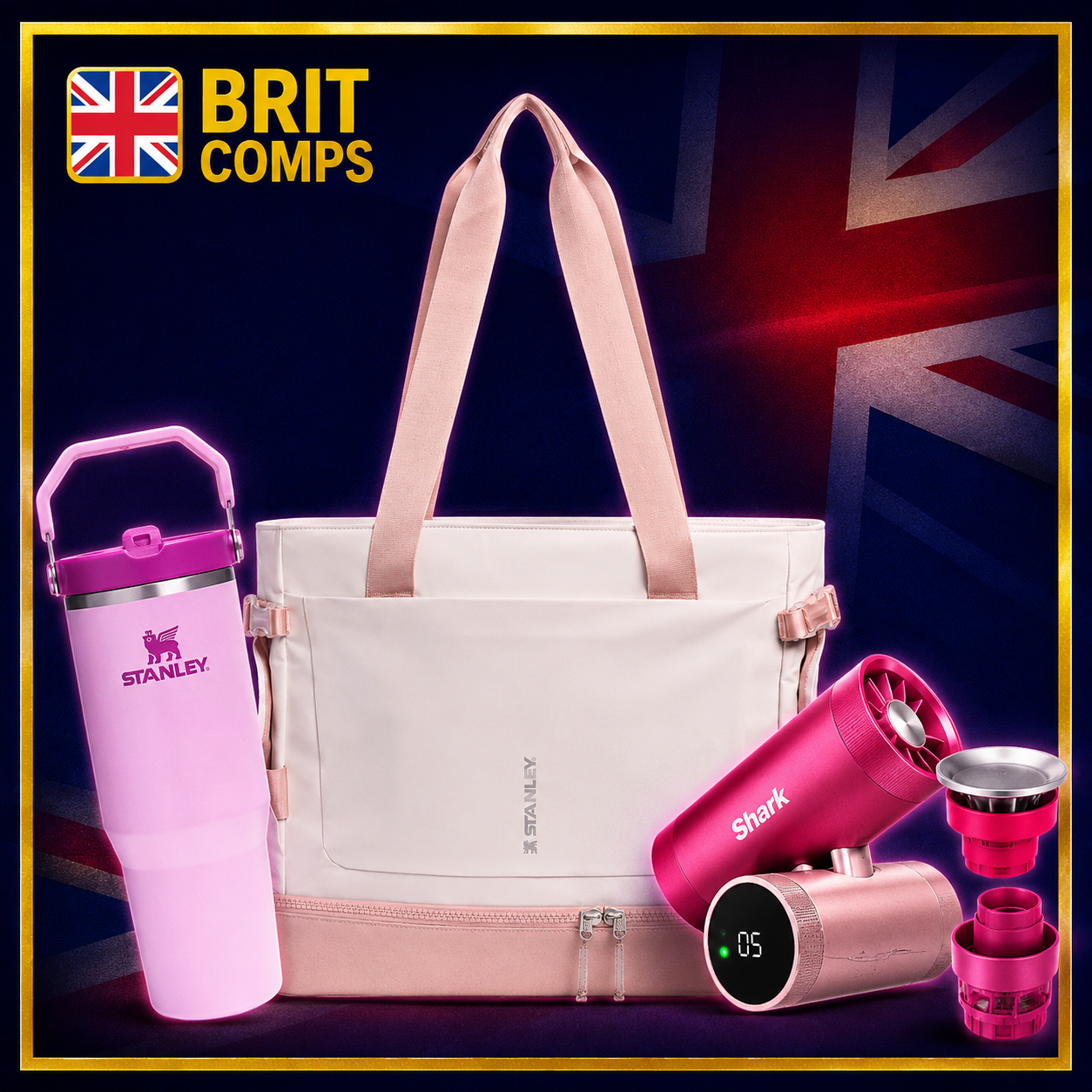 SHARK CHILLPILL FAN & STANLEY TUMBLER & STANLEY TOTE BAG BUNDLE!!!