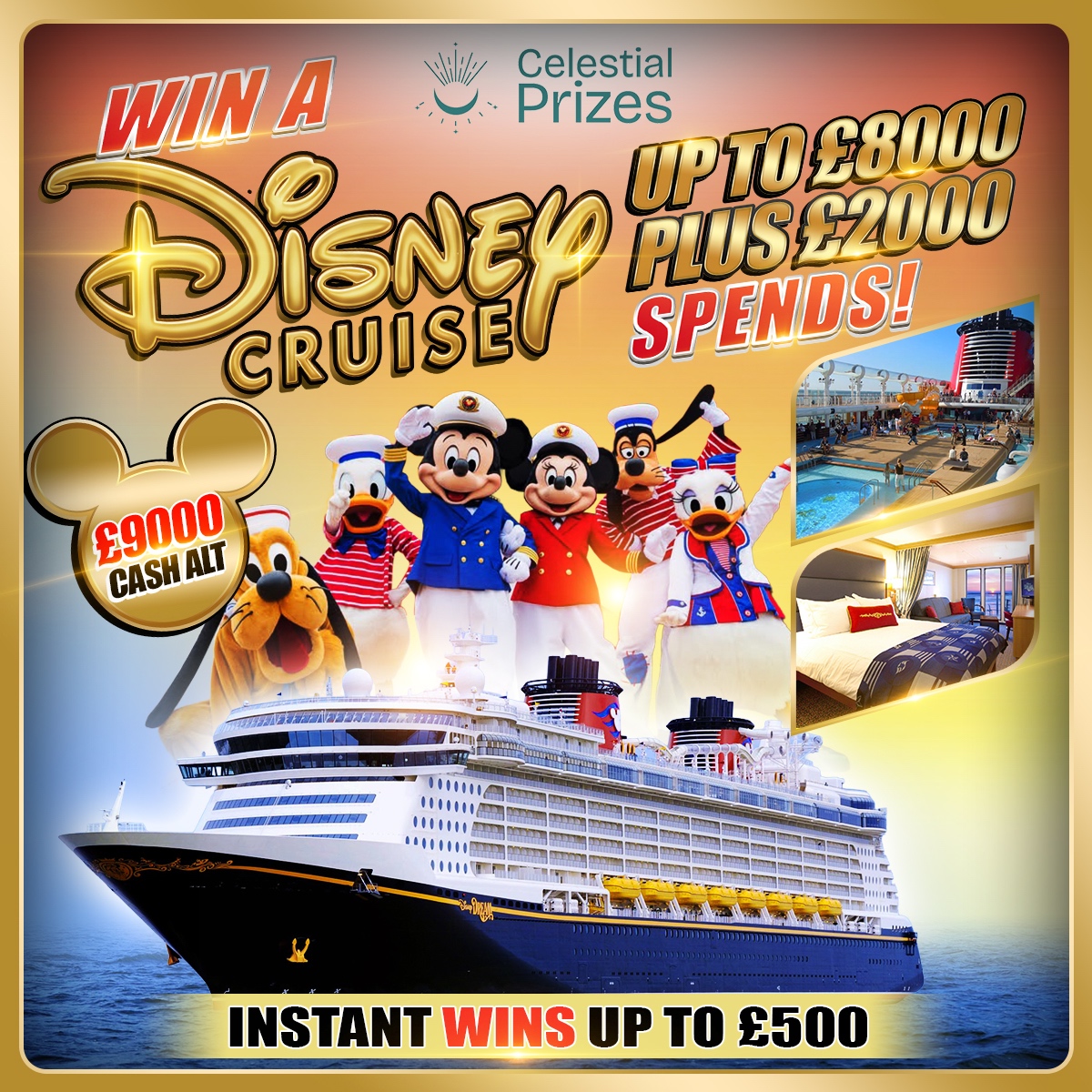 Disney Cruise up to £8000 plus £2000 spends