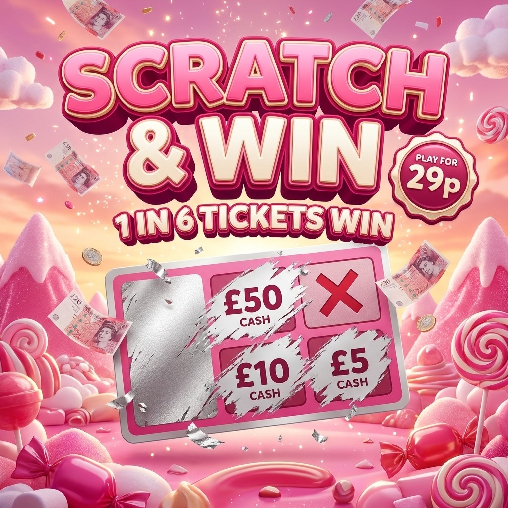 SCRATCH & WIN! UP TO £50 INSTANTLY!